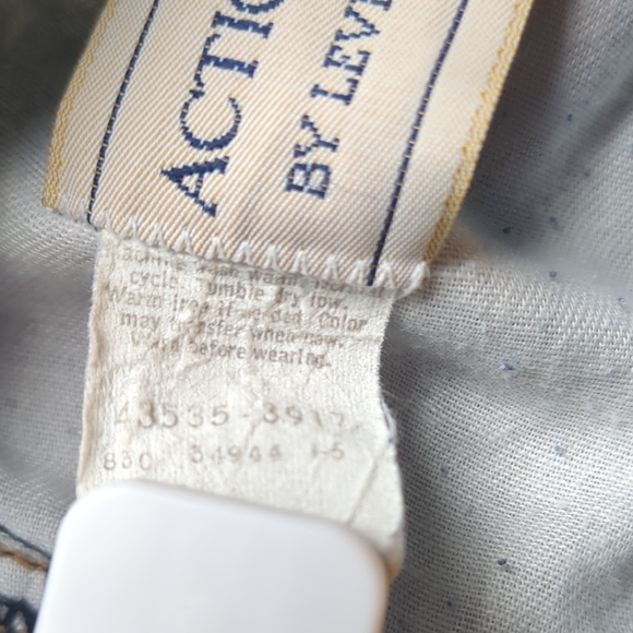 Vintage Levi’s Action Casuals Pinstripe Denim Jeans Men’s USA Made 90s Retro - Picture 3 of 10